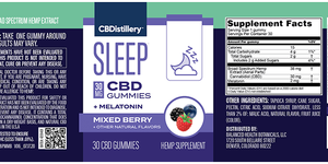 30mg Broad Spectrum CBD Sleep Gummies + Melatonin – 30 Count – 0% THC*